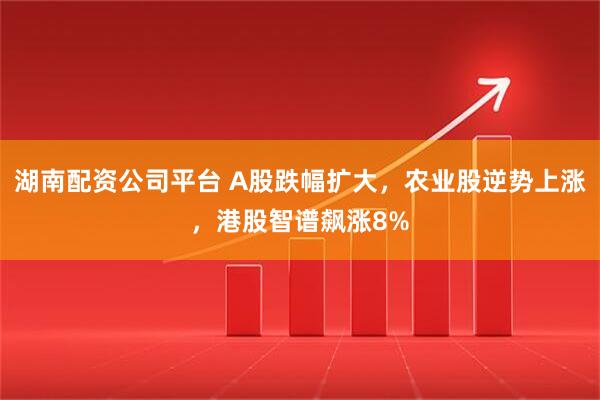 湖南配资公司平台 A股跌幅扩大，农业股逆势上涨，港股智谱飙涨8%